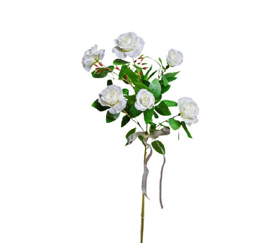 Роза белая искусственная 