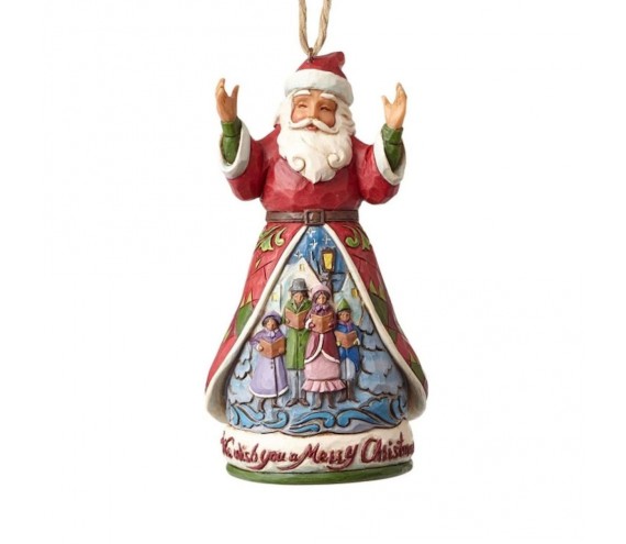 Wish You A Merry Christmas Santa (Hanging Ornament)