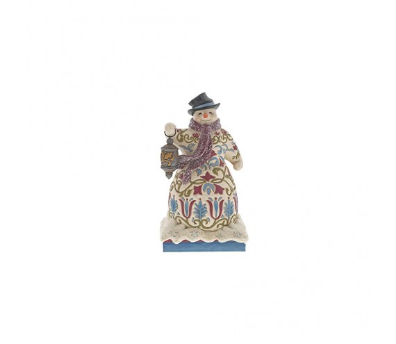 Victorian Snowman With Lantern