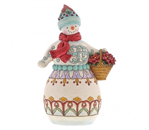 Wonderland Snowman Holding Basket