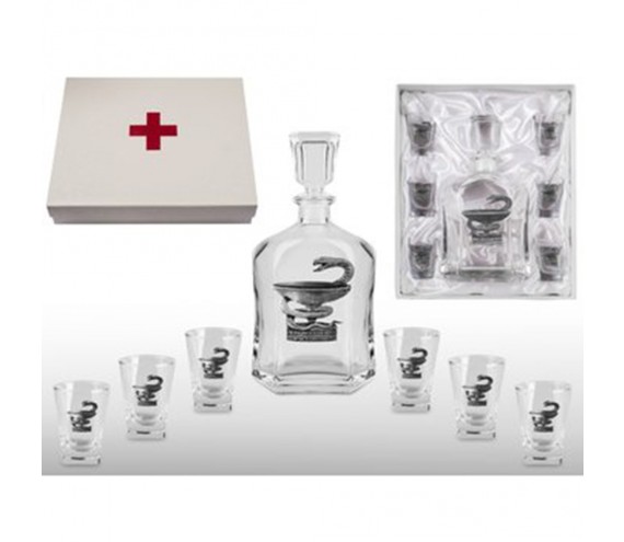 Подарочный набор для водки "PRESENTE MEDICO NIHIL NOCET