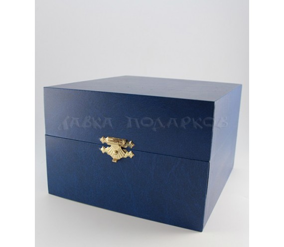 Подарочная коробка для подстаканника, синяя/красная