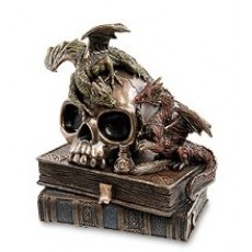 WS-919 Статуэтка «Драконы на черепе и книгах»