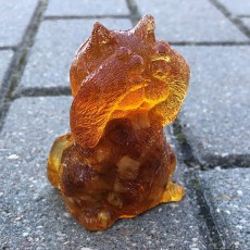 Котик закрылся Янтарный